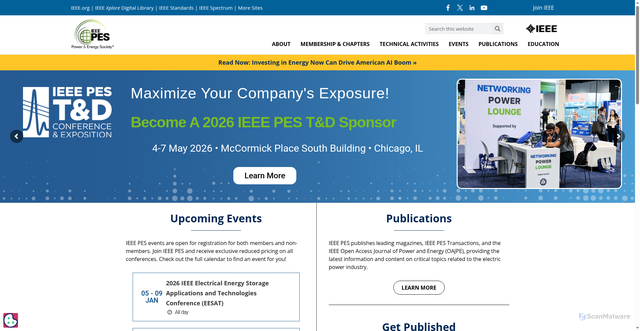 Security scan screenshot of https://ieee-pes.org