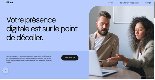 Security scan screenshot of https://melney.fr