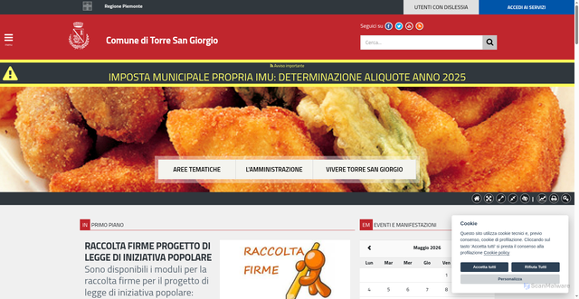 Security scan screenshot of https://www.comune.torresangiorgio.cn.it