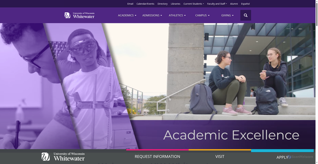 Security scan screenshot of https://uww.edu