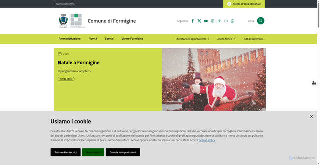 Security scan screenshot of https://www.comune.formigine.mo.it/