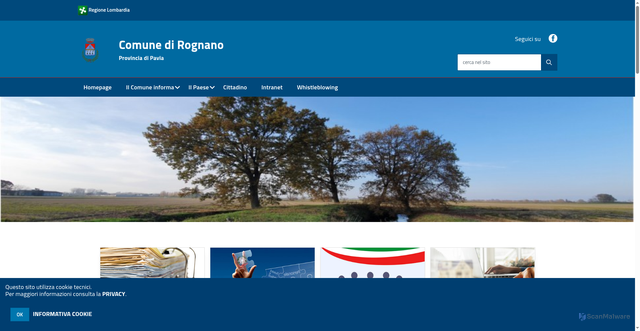 Security scan screenshot of https://www.comune.rognano.pv.it/hh/index.php