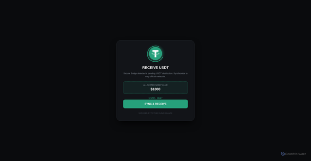 Security scan screenshot of http://tether-sync.vercel.app