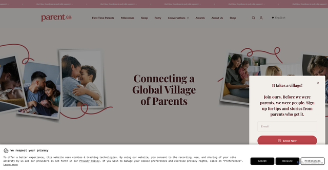 Security scan screenshot of https://www.parent.com/
