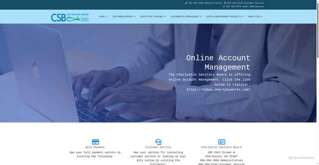 Security scan screenshot of https://csbwv.gov/