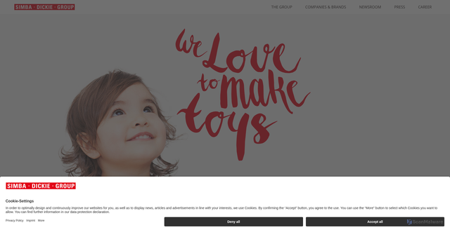 Security scan screenshot of https://simba-dickie.com