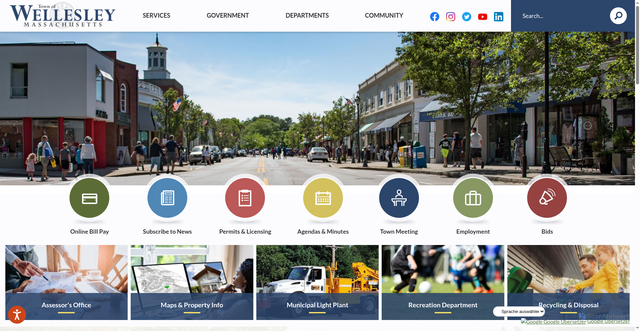 Security scan screenshot of https://wellesleyma.gov/