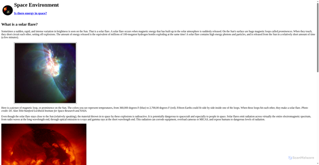 Security scan screenshot of https://www.qrg.northwestern.edu/projects/vss/docs/space-environment/3-what-is-solar-flare.html