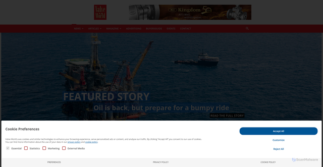 Security scan screenshot of https://valve-world.net/