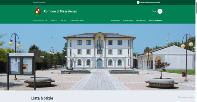 Security scan screenshot of https://www.comune.massalengo.lo.it/
