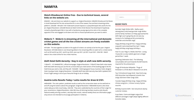Security scan screenshot of https://yamintas.pages.dev/page/3/