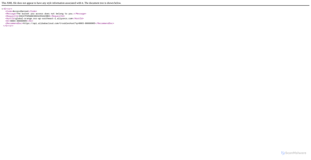 Security scan screenshot of https://global-orange-source.alibaba.com/