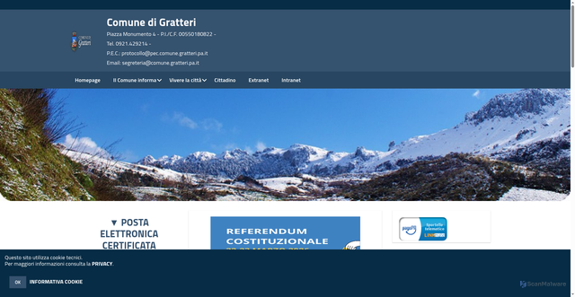 Security scan screenshot of https://www.comune.gratteri.pa.it/hh/index.php?jvs=0&acc=1