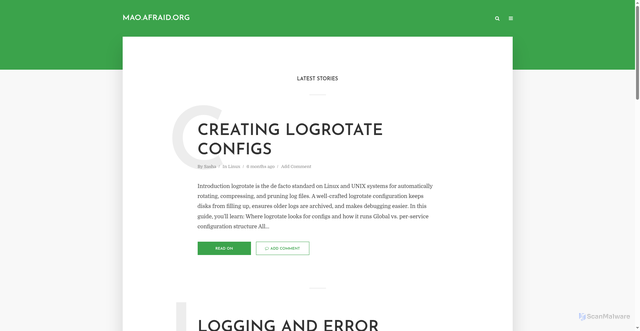 Security scan screenshot of https://mao.afraid.org