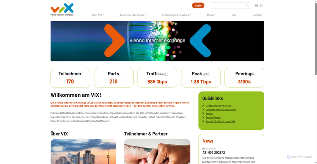 Security scan screenshot of https://www.vix.at/