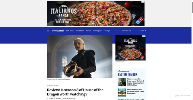 Security scan screenshot of https://www.thejournal.ie/house-of-the-dragon-season-3-review-7068786-Jun2026/