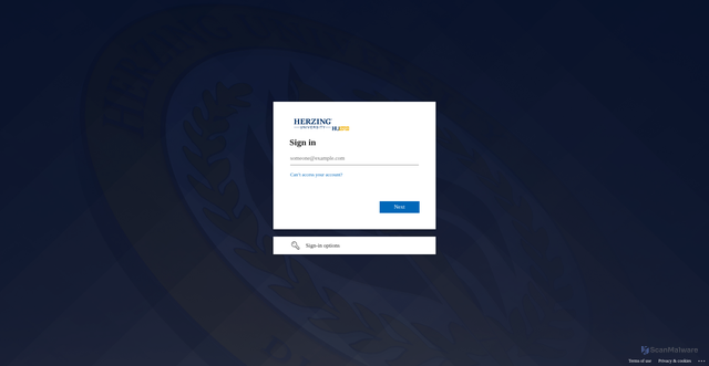 Security scan screenshot of https://portal.herzing.edu