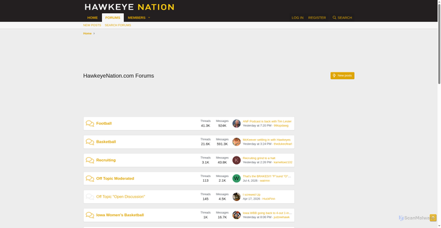 Security scan screenshot of https://hawkeyenation.com