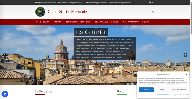 Security scan screenshot of https://giuntastorica.it/