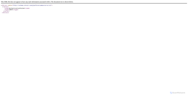 Security scan screenshot of https://cashflowplanningsvc.api.intuit.com