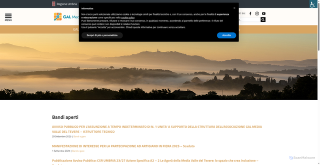 Security scan screenshot of https://www.mediavalletevere.it/