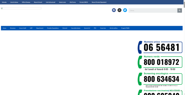 Security scan screenshot of https://www.aslroma3.it/