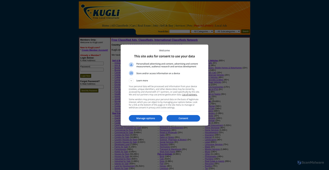 Security scan screenshot of https://kugli.com