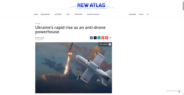 Security scan screenshot of https://newatlas.com/military/ukraines-anti-drone-expertise-rise/