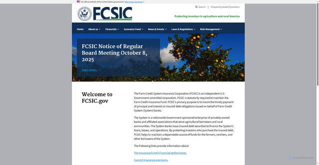 Security scan screenshot of https://www.fcsic.gov/