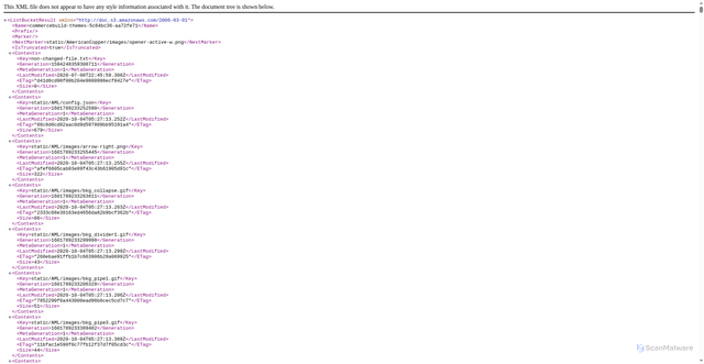 Security scan screenshot of https://themes.commercebuild.com