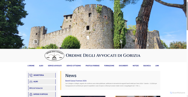 Security scan screenshot of https://www.avvocatigorizia.it