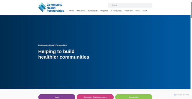 Security scan screenshot of http://www.communityhealthpartnerships.co.uk/