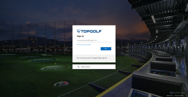 Security scan screenshot of https://topgolf.coupahost.com