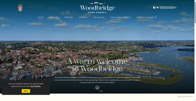 Security scan screenshot of https://woodbridge-suffolk.gov.uk/