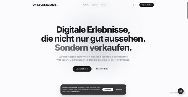 Security scan screenshot of https://onyxone-agency.com/