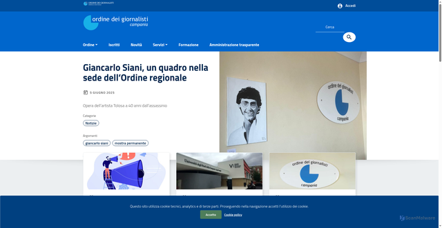 Security scan screenshot of https://odg.campania.it/