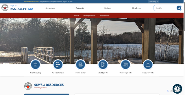 Security scan screenshot of https://randolph-ma.gov/