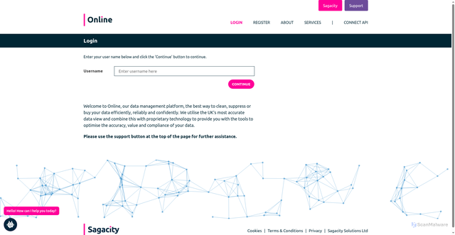 Security scan screenshot of https://online.sagacitysolutions.co.uk
