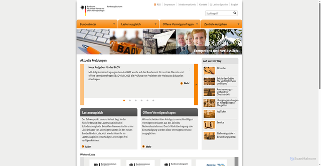 Security scan screenshot of https://www.badv.bund.de/DE/Home/home_node.html