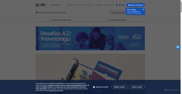 Security scan screenshot of https://www.gov.br/agu/pt-br