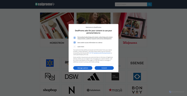 Security scan screenshot of https://www.dealpromo.net