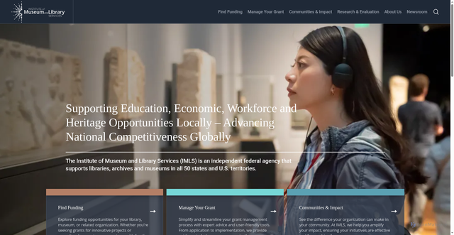 Security scan screenshot of https://www.imls.gov/