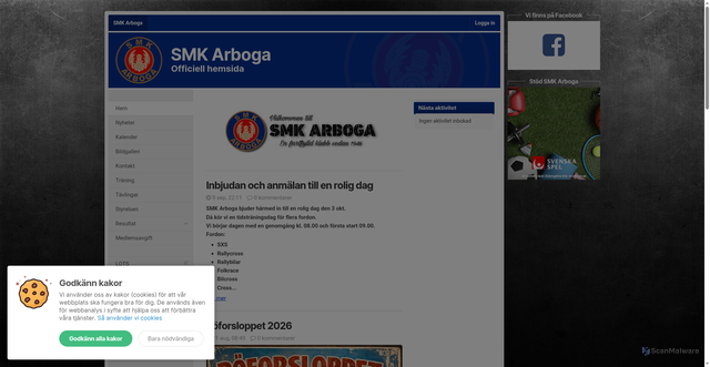 Security scan screenshot of https://smkarboga.se
