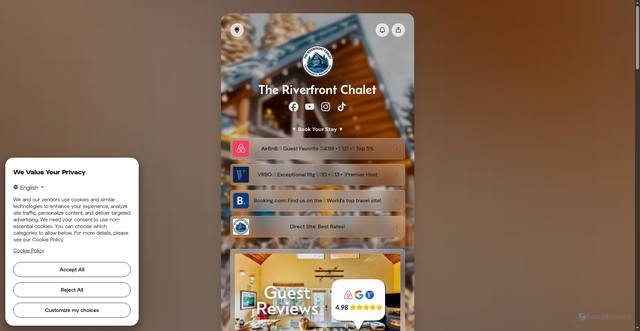 Security scan screenshot of https://leavenworthguide.com/