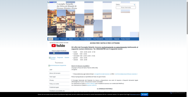 Security scan screenshot of https://www.consiglionotarilefirenze.it/