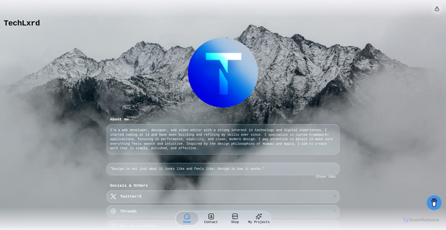 Security scan screenshot of http://techlxrd.pages.dev/