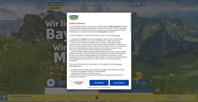 Security scan screenshot of https://www.antenne.de