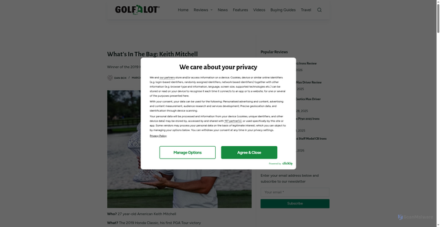Security scan screenshot of https://golfalot.com/category/tour-news/whats-in-the-bag-keith-mitchell