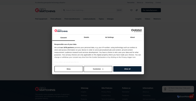 Security scan screenshot of https://cdn.geo-matching.com
