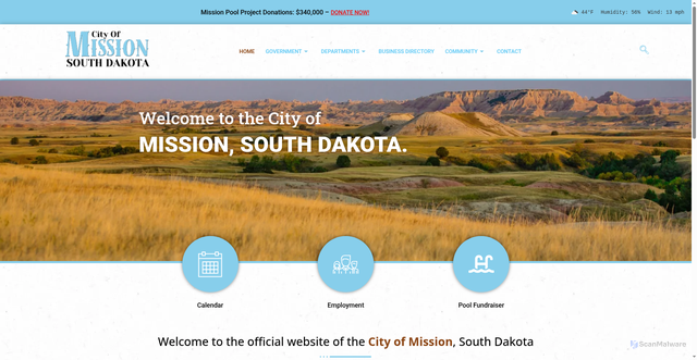 Security scan screenshot of https://missionsd.gov/